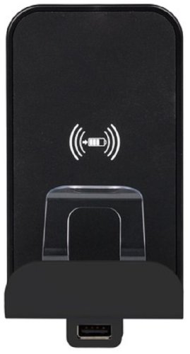 Беспроводное зарядное устройство + USB тип A Legrand Etika 2400мА антрацит картинка
